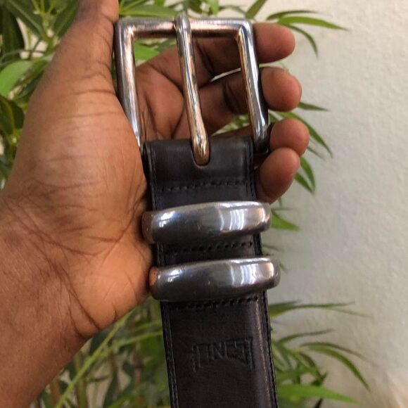 Honest by Brighton 62803 Men's Dark Brown Leather Work Belt Sz 30 Silver Buckle